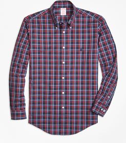 Non-Iron Madison Fit Macmillan Blue Tartan Sport Shirt