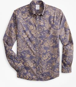 Regent Fitted Sport Shirt, Outline Floral Print