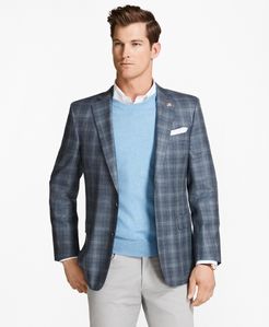 Regent Fit Saxxon™ Wool Triple-Check Sport Coat