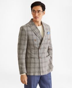 Regent Fit Double-Breasted Check Sport Coat