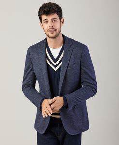 Regent Fit Glen Plaid Cotton-Wool Knit Sport Coat
