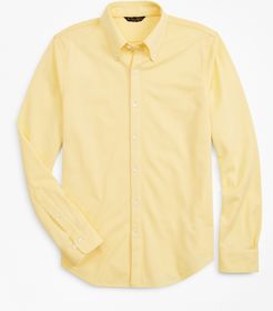 Premium Extra-Fine Supima Cotton Pique Button-Down Shirt