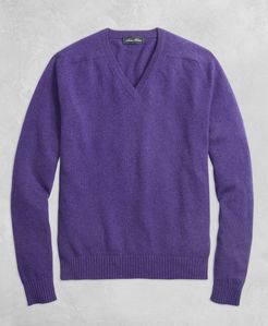 Golden Fleece 3-D Knit Cashmere V-Neck Sweater
