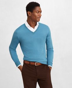 Golden Fleece 3-D Knit Fine-Gauge Merino V-Neck Sweater