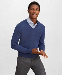 Golden Fleece 3-D Knit Fine-Gauge Merino V-Neck Sweater