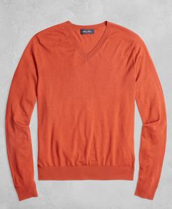 Golden Fleece 3-D Knit Fine-Gauge Merino V-Neck Sweater