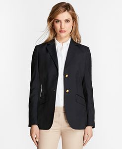 Petite Two-Button Wool Blazer