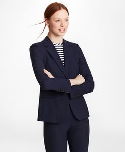 Petite Pinstripe Brookscool Merino Wool Jacket