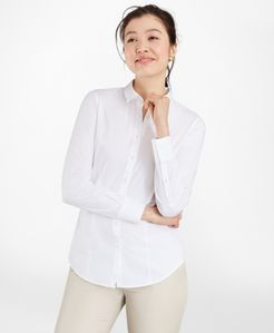 Petite Tailored-Fit Performance Non-Iron Coolmax Twill Shirt