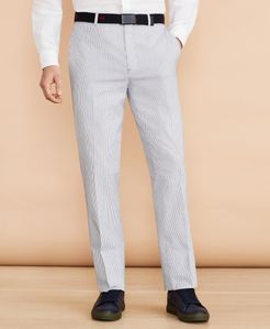 Striped Cotton Stretch Trousers
