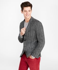 Three-Button Wool Herringbone Sport Coat