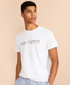 Jersey Cotton Red Fleece Graphic T-Shirt