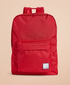 Red Fleece Logo Backpack
