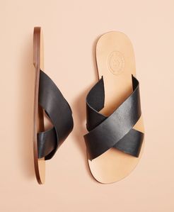 Leather Slide Sandals