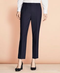 Stretch Wool-Blend Boot-Cut Pants