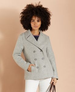 Wool-Blend Double-Knit Jersey Peacoat