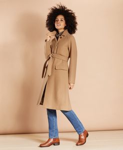 Water-Repellent Stretch-Wool Twill Trench Coat