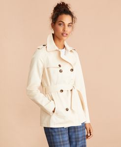 Water-Repellent Cotton Twill Trench Jacket