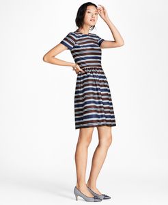 Striped Stretch-Cotton Sateen Dress