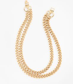 Gold-Plated Two-Strand Curb Chain Necklace