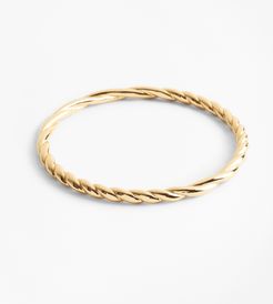 Gold-Plated Rope Bangle Bracelet