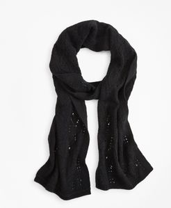 Pointelle Cable-Knit Cashmere Scarf