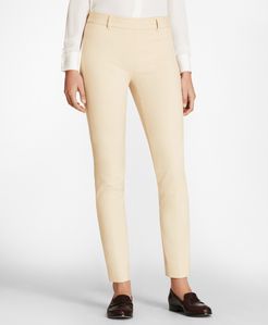 Stretch-Cotton Twill Ankle Pants