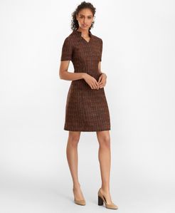 Checked Boucle Tweed Dress