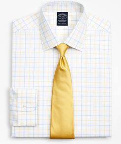 Stretch Big & Tall Dress Shirt, Non-Iron Poplin Ainsley Collar Double-Grid Check