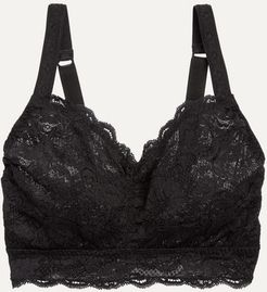 Never Say Never Curvy Sweetie Dd-f Stretch-lace Soft-cup Bra - Black