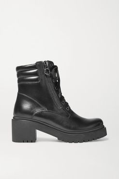 Viviane Leather Ankle Boots - Black