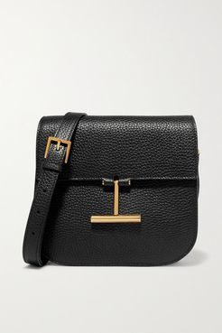 Tara Small Textured-leather Shoulder Bag - Black