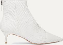 Kittie Python Ankle Boots - White