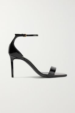 Amber Patent-leather Sandals - Black