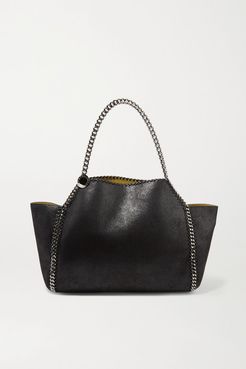 The Falabella Medium Reversible Faux Brushed-leather Tote - Black