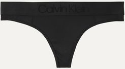 Stretch-jersey Thong - Black