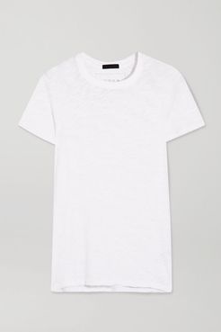 Schoolboy Slub Cotton-jersey T-shirt - White