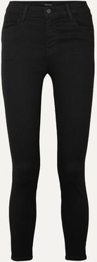 Alana Cropped High-rise Skinny Jeans - Black