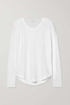 Hudson Slub Stretch-jersey Top - White