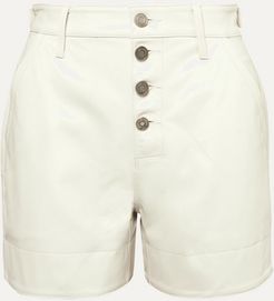 Dash Leather Shorts - Cream