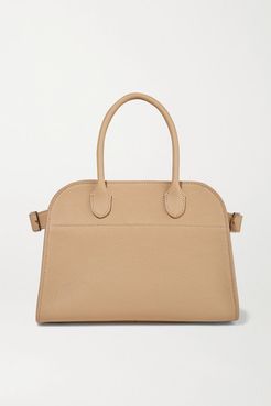 Margaux 10 Buckled Textured-leather Tote - Beige