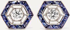 Collection 18-karat White Gold, Sapphire And Diamond Earrings