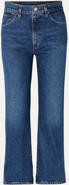 The Cropped A High-rise Straight-leg Jeans - Mid denim