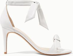 Clarita Bow-embellished Leather Sandals - White
