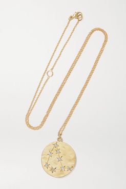 Capricorn 14-karat Gold Diamond Necklace