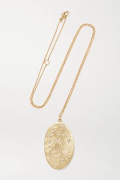 Leo 14-karat Gold Diamond Necklace