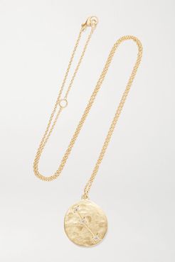 Aries 14-karat Gold Diamond Necklace