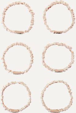 The Coco Set Of Six Hair Ties - Taupe