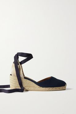 Carina 60 Canvas Wedge Espadrilles - Navy