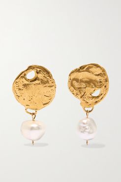 Beacon Gold-plated Pearl Earrings